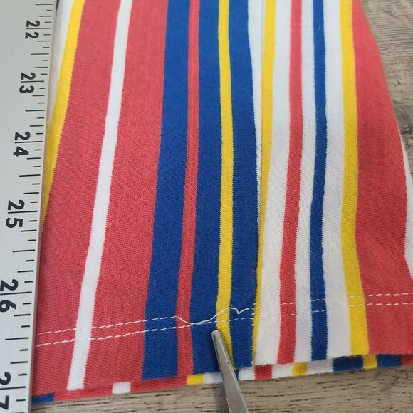 San Francisco Work Shirts Sz MED Multicolor Striped Cotton T Shirt Short Sleeve - Picture 4 of 7